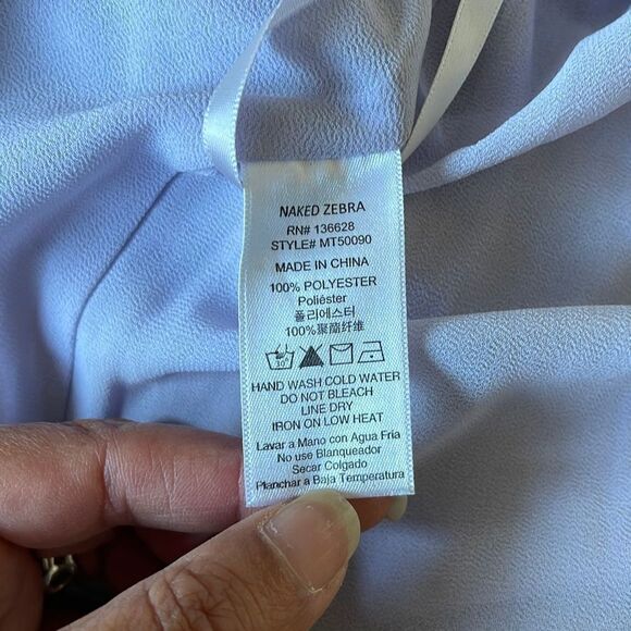 Naked Zebra Polyester Top (Lavender)‎ Size Medium - Picture 6 of 8